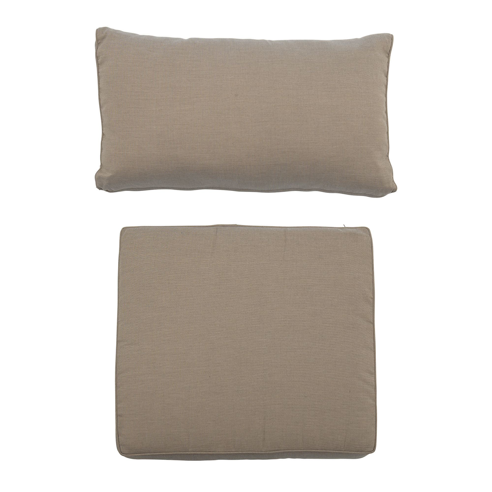Bloomingville - Mundo Pudebetræk (Uden fyld), Brun, Polyester, L66xH9xW58/ L75xH45xW9 cm, Set of 2