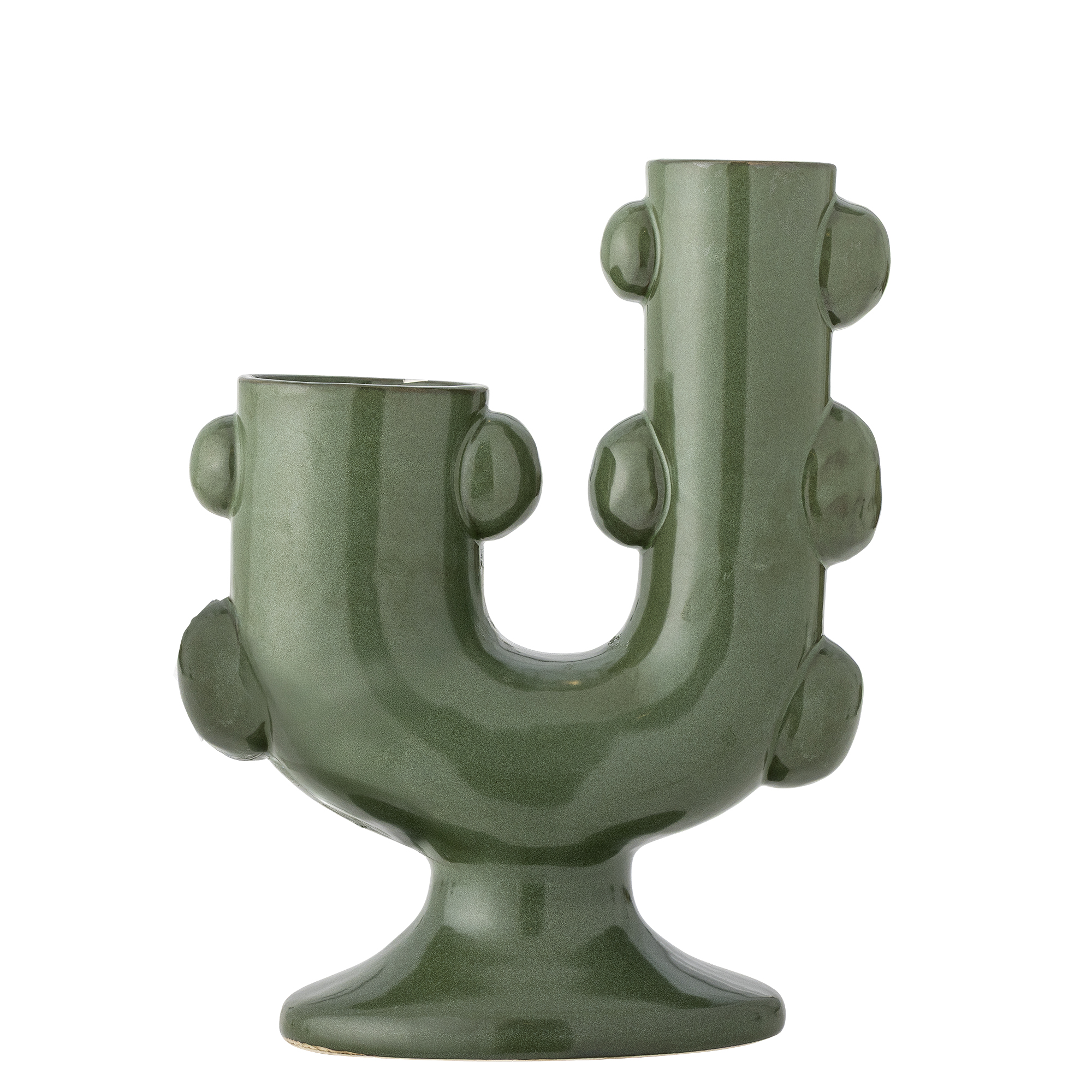 Bloomingville Tanu - Vase - Grøn Stentøj - 22x28x12 cm