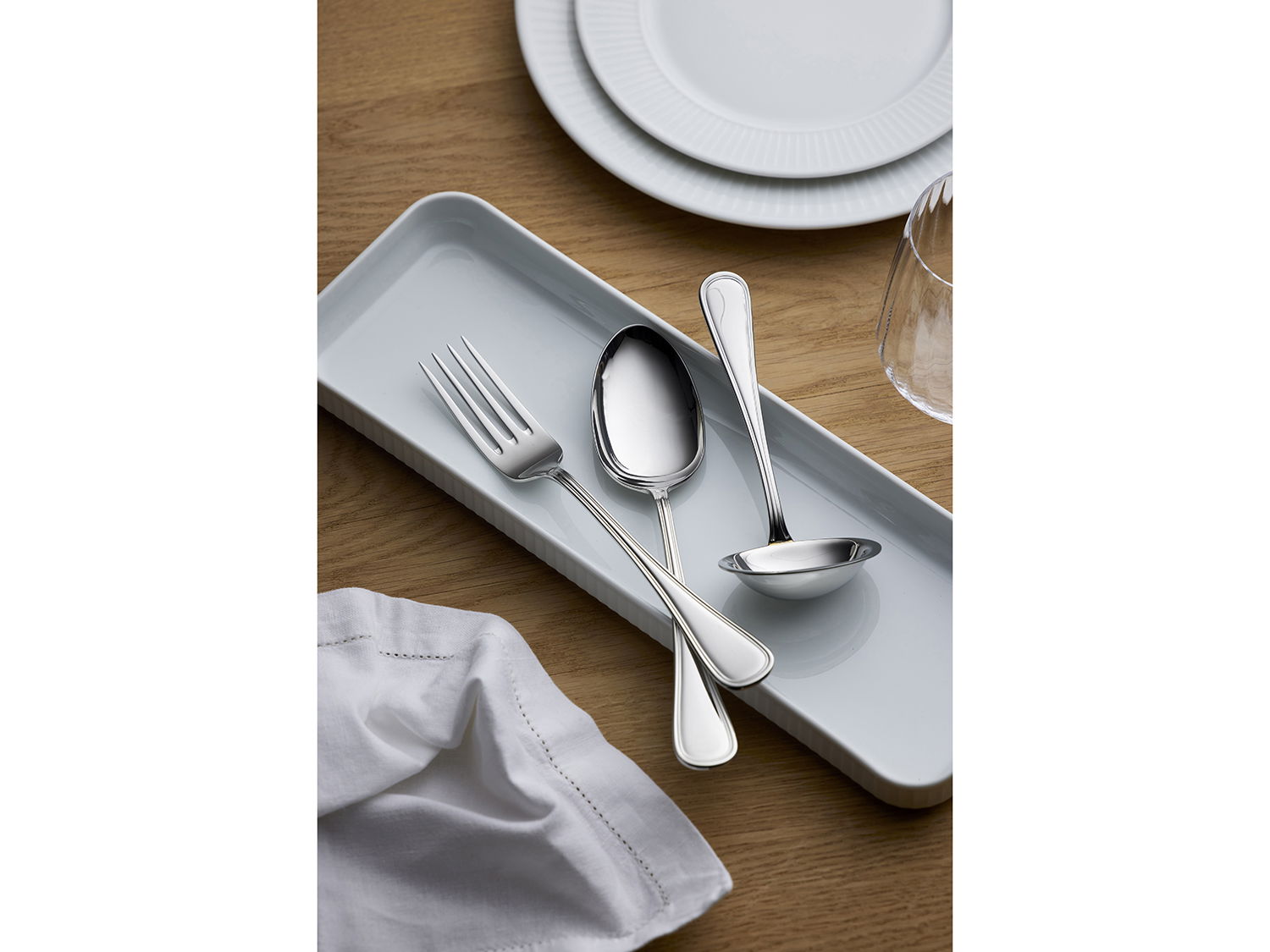 Serveringsske Oxford 23 cm Blankt stål