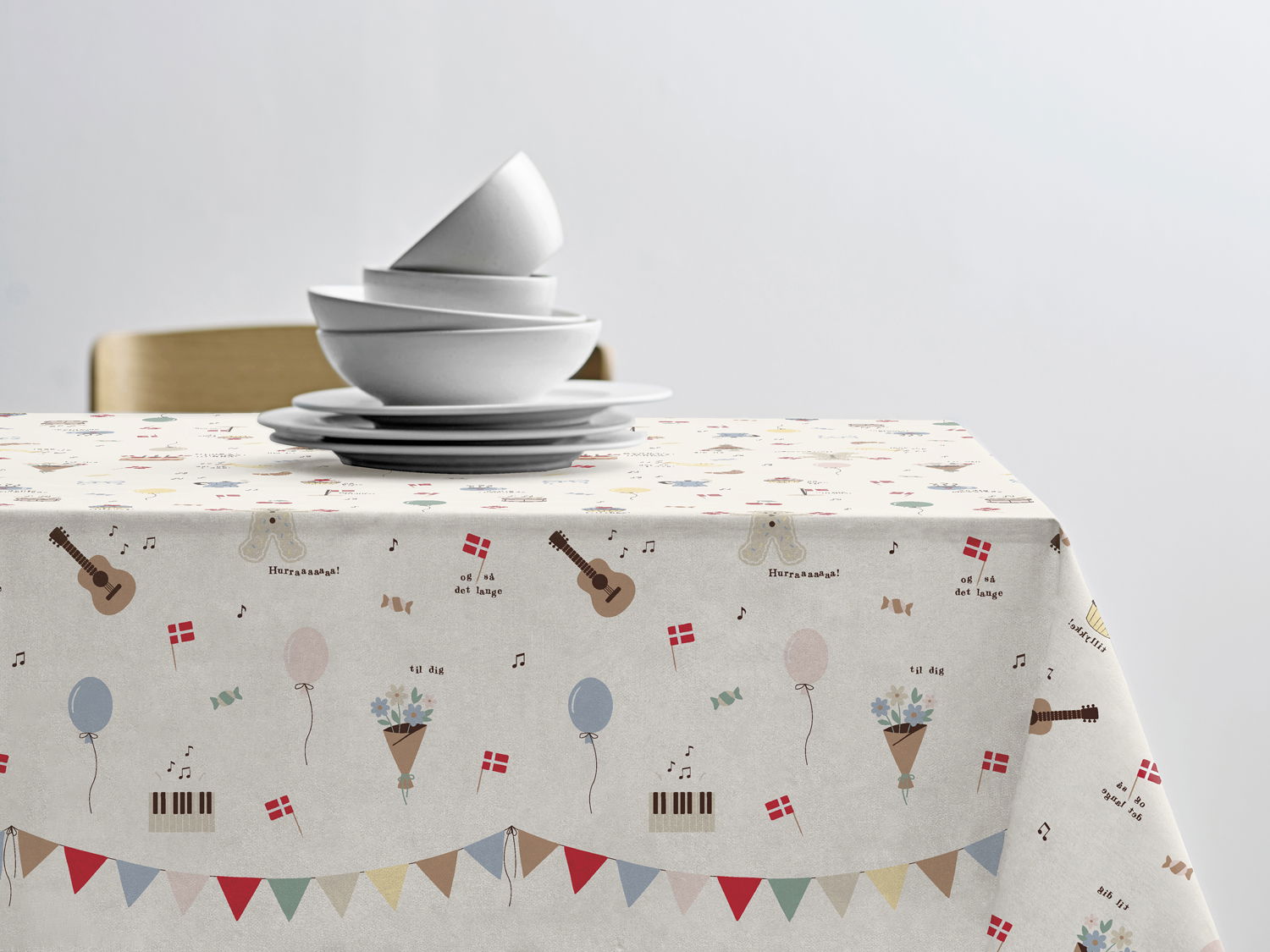 Södahl - Akryldug m. antislip Fødselsdag Rød