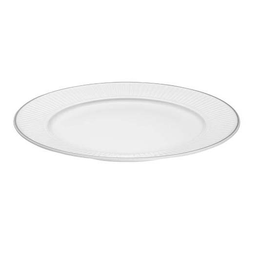 Pillivuyt Vienne plissé Tallerken flad Dia 22 cm Hvid/Platin Pillivuyt Vienne plissé Tallerken flad Dia 22 cm Hvid/Platin