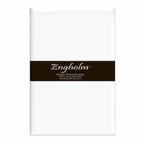 Engholm Textiles - Faconlagen 180x200x30cm Satin, hvid