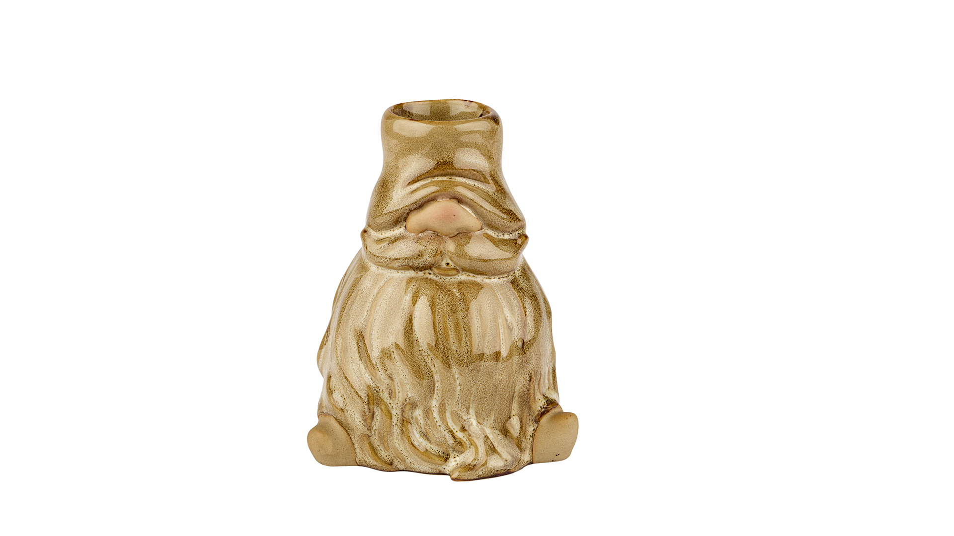 2Have - Lysestage Santa 11 cm Grøn/Brun Keramik