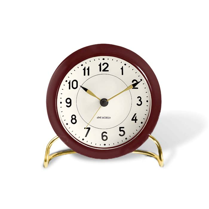 Arne Jacobsen Station Bordur Ø11 cm bordeaux/hvid Arne Jacobsen Station Bordur Ø11 cm bordeaux/hvid