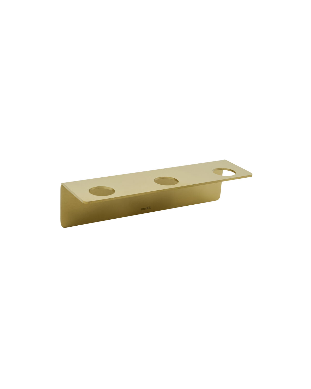 Meraki - Flaskeholder med 3 huller, , Børstet messing finish billede