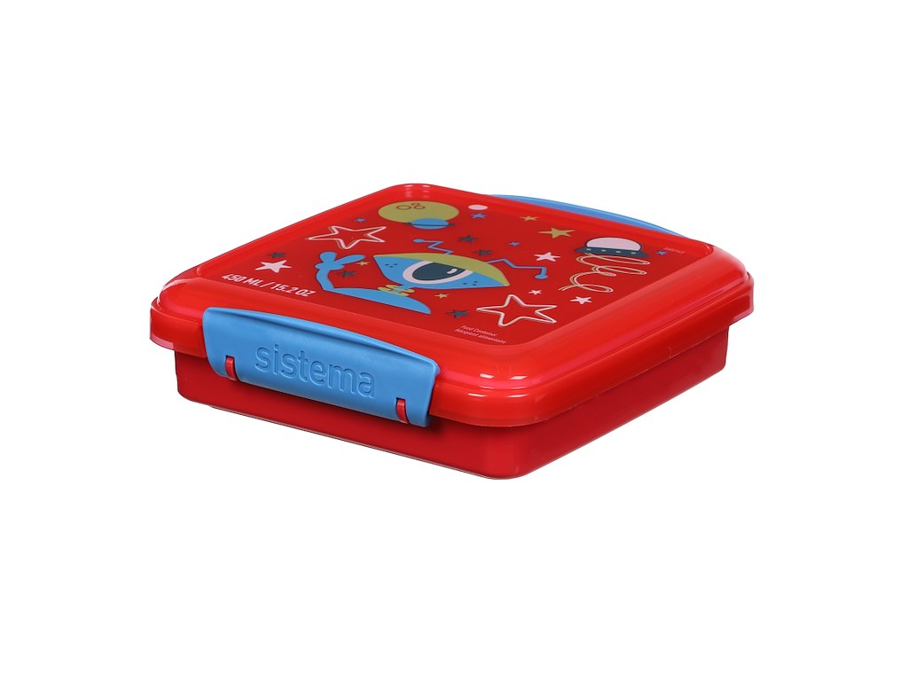 Sistema - Sandwich Box 450ml, Kids, Rød