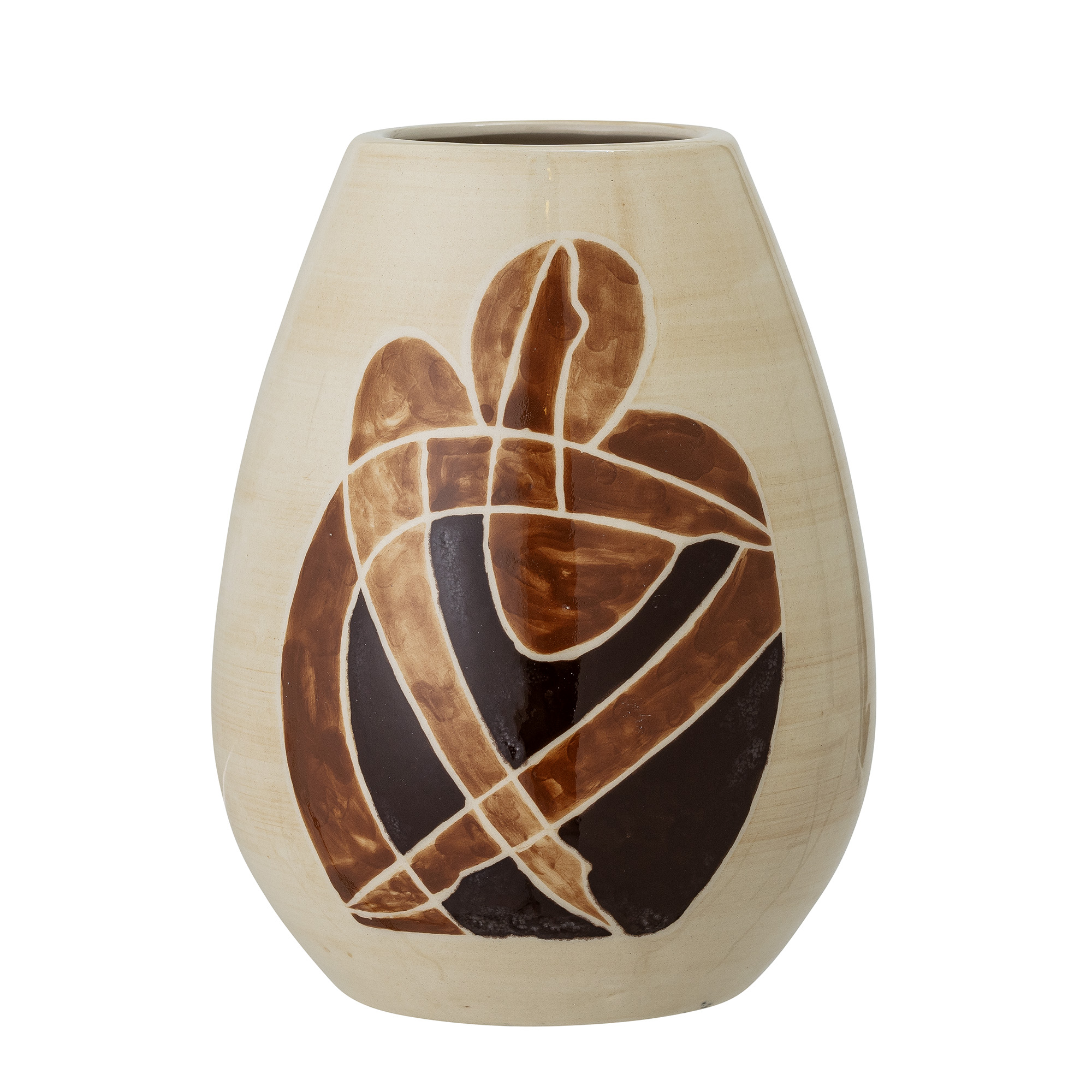 Bloomingville - Jona Vase, Brun, Stentøj, D14xH18 cm