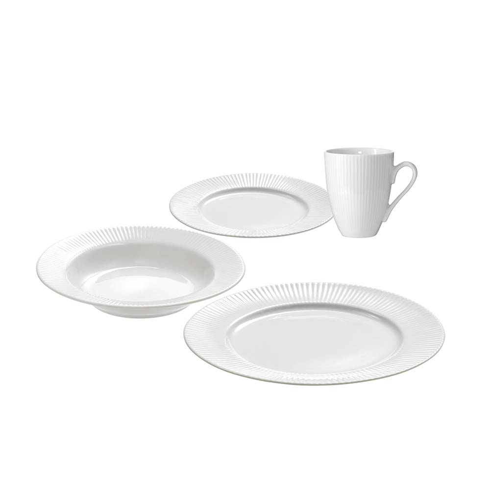 Groovy Porcelæn, Middags tallerken, 26,5 cm, hvid Groovy Porcelæn, Middags tallerken, 26,5 cm, hvid