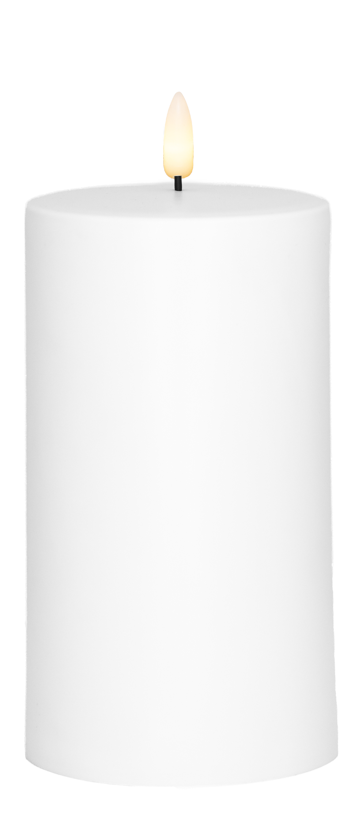 Skandi - LED Bloklys Ø7,5 cm x H12,5 cm - Udendørs - Hvid