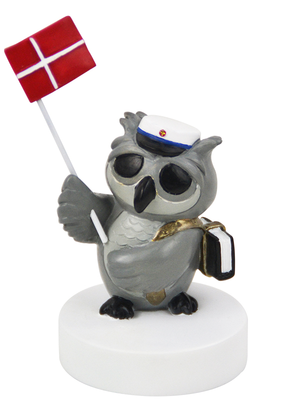 Kids by Friis - Ugle med bog og flag, blå