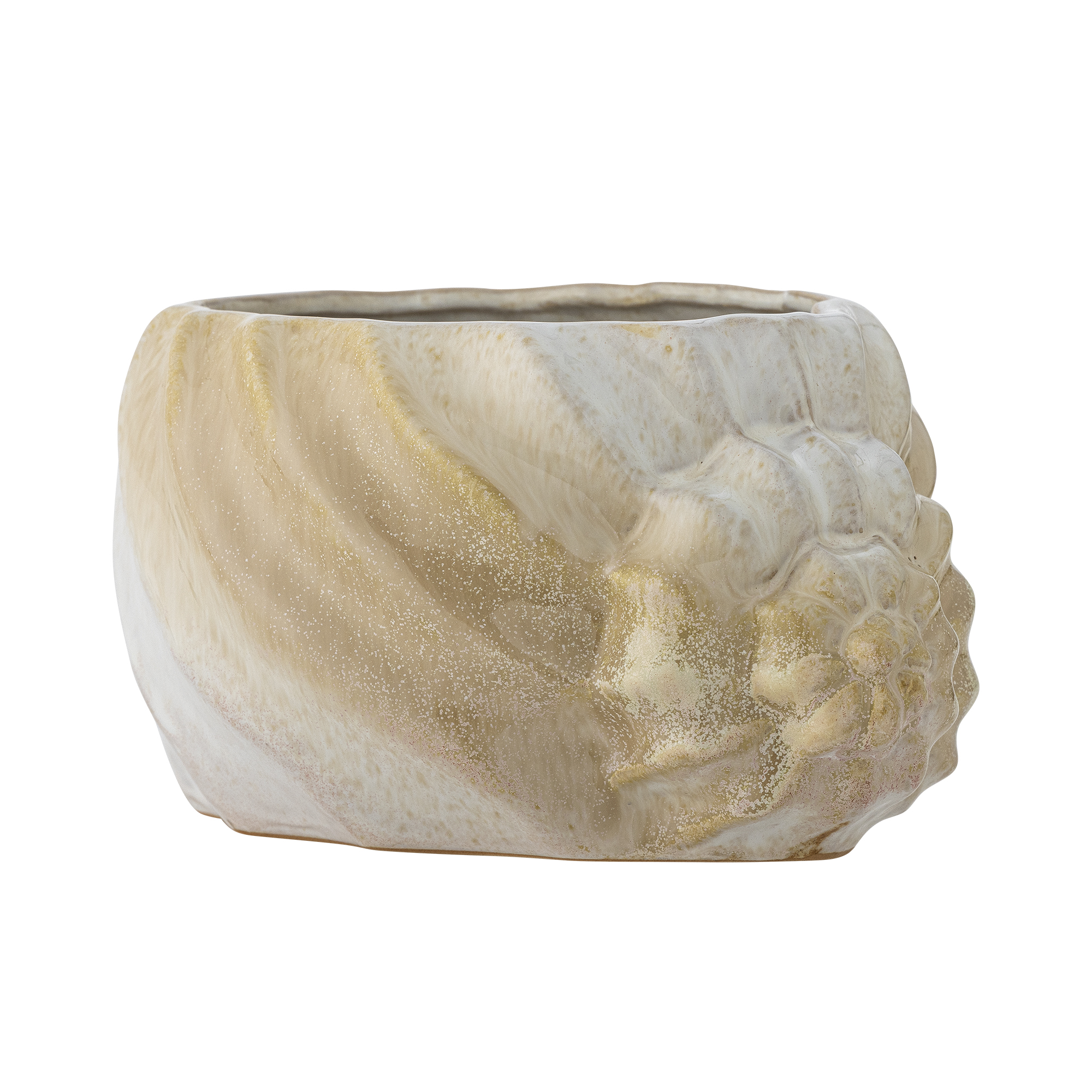 Bloomingville - Corelia Urtepotteskjuler, Brun, Stentøj, L22xH12xW17,5 cm
