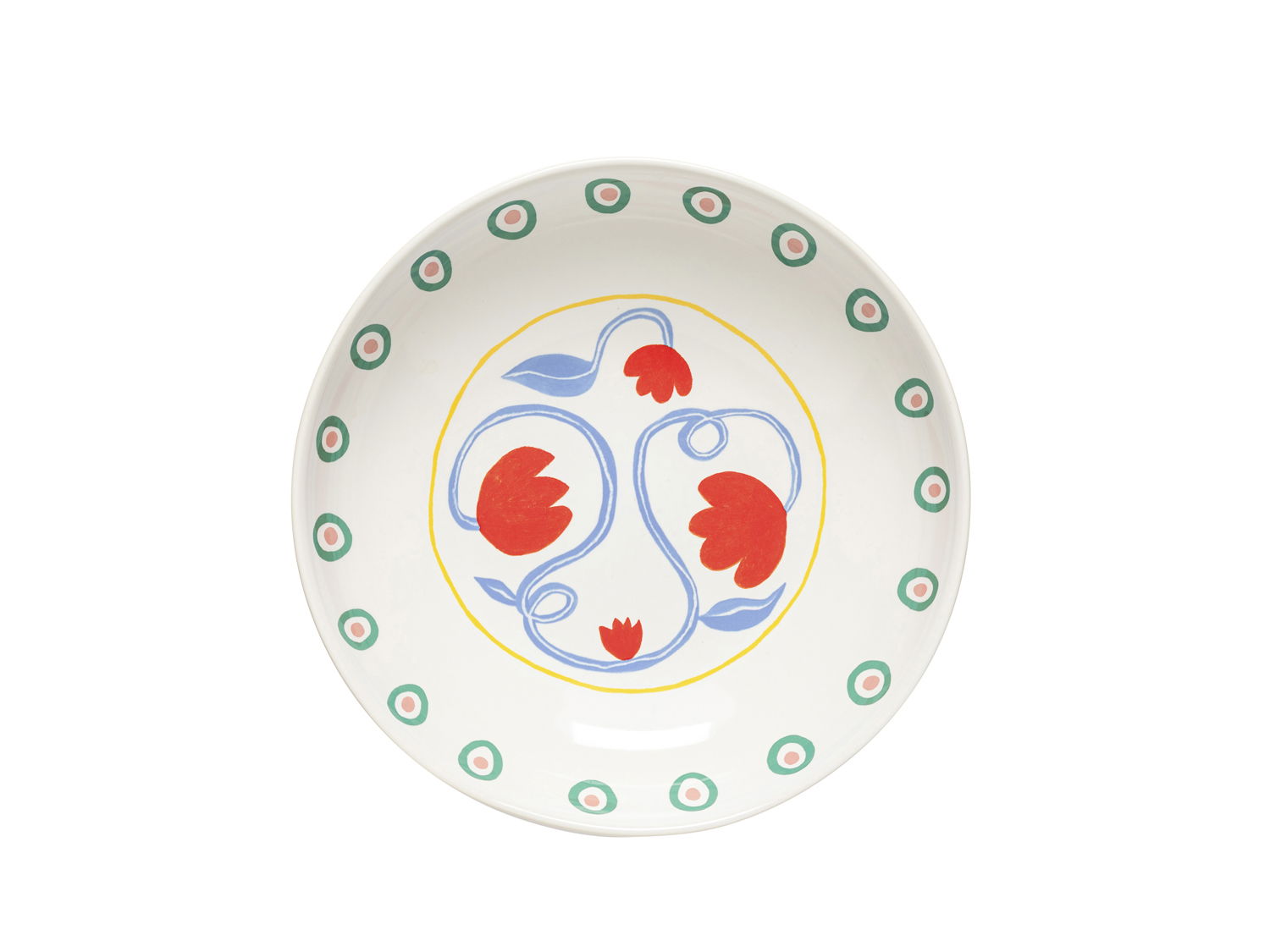 Costa Nova - Salat-/pastatallerken dyb Bliss 23 cm Rød/Hvid/Blå