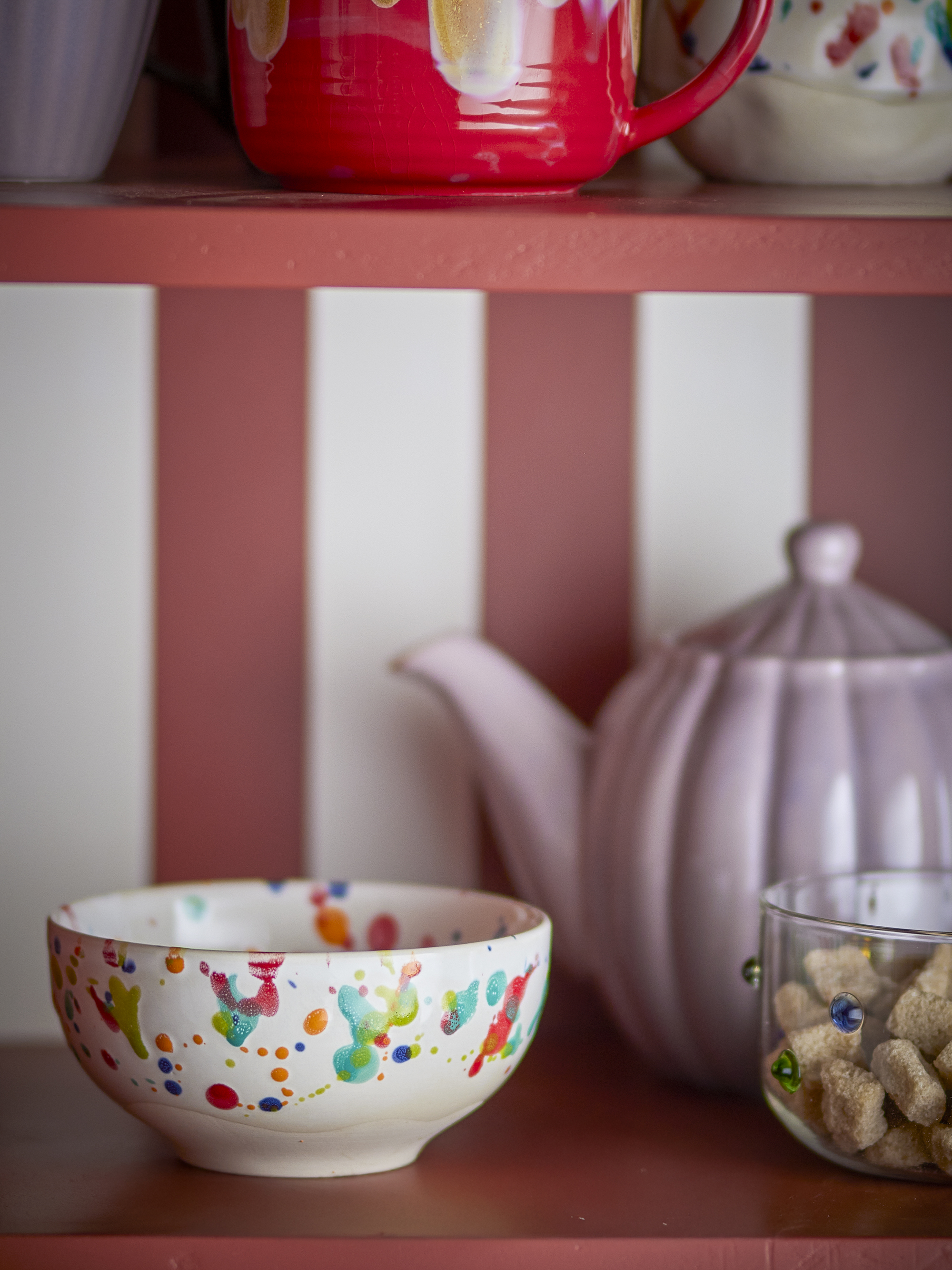 Freckles Skål, Multifarvet, Stentøj, D11,5xH6 cm, Set of 4