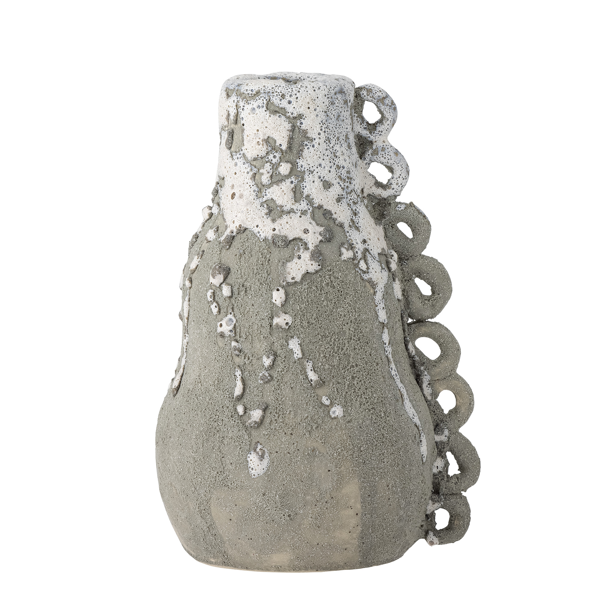 Bloomingville - Souri Lysestage, Grå, Stentøj, D10,5xH15,5 cm