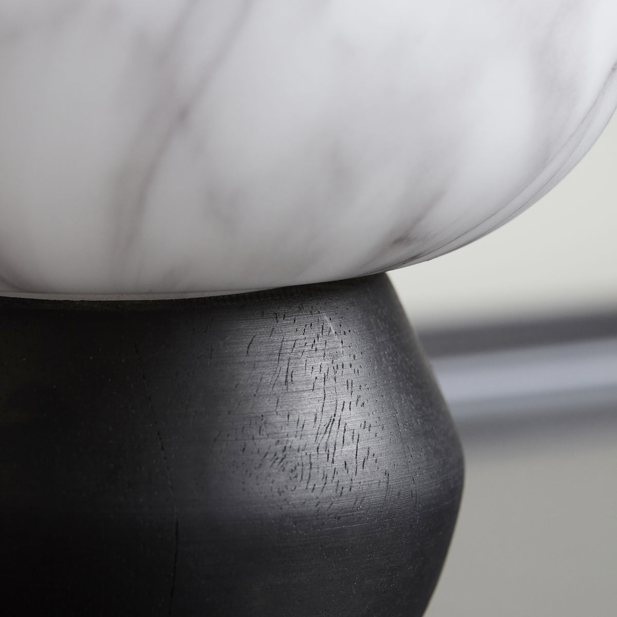 Fog Lanterne, H 13,6 cm, sort/hvid marmor*