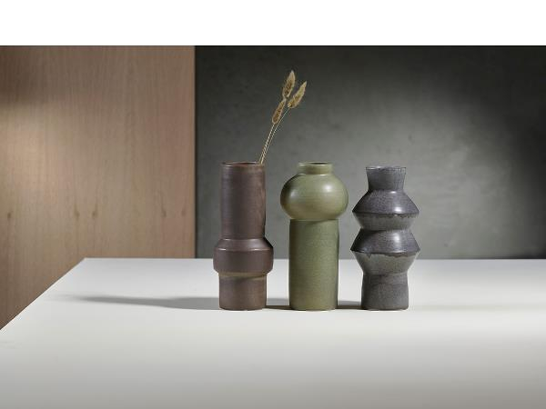 Villa Collection Rost Vase Dia. 12 x 30 cm Mørk brun