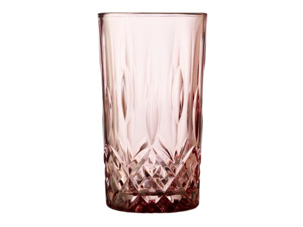 Lyngby Glas Sorrento Highball 38 cl 4 stk. Pink