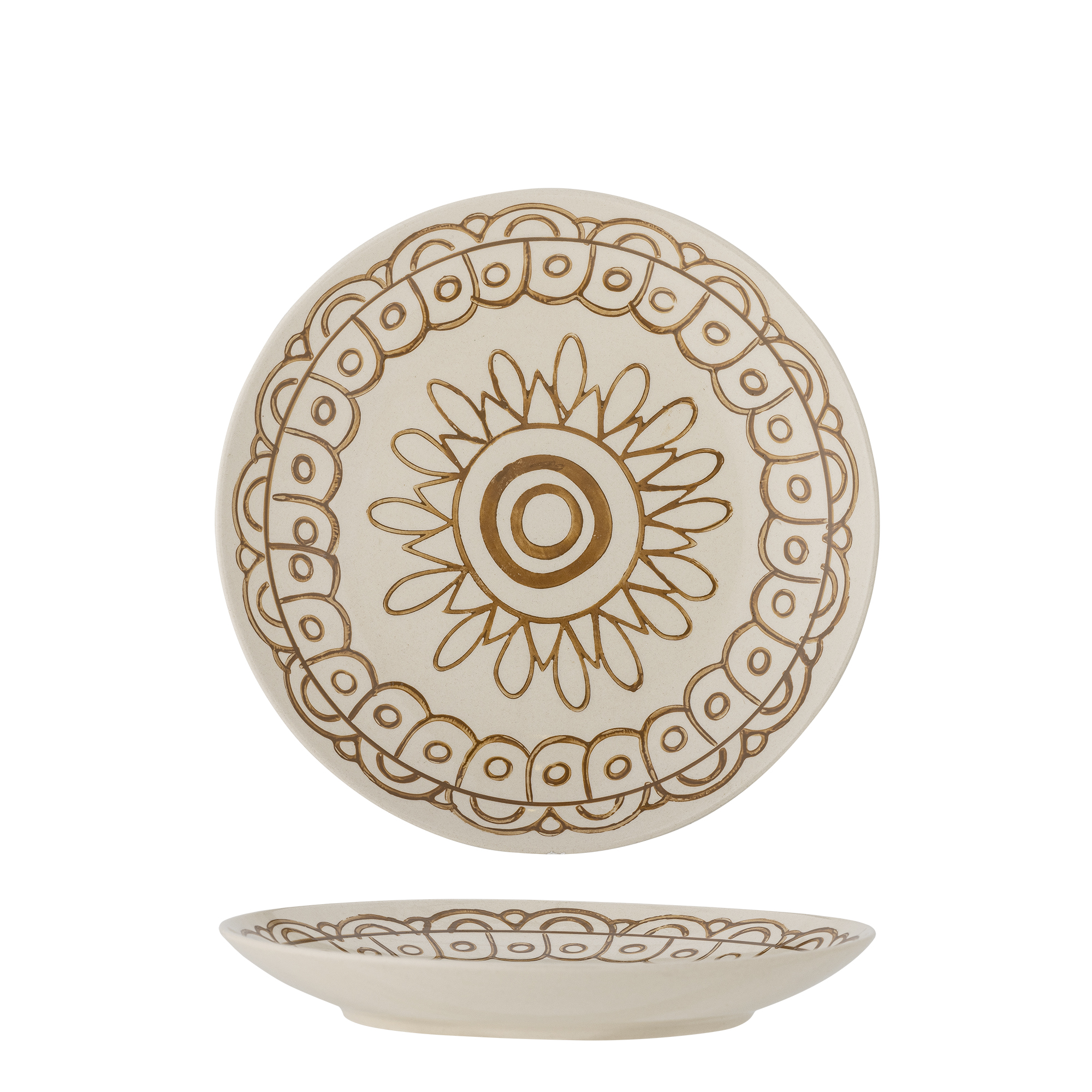 Bloomingville - Maple Tallerken, Orange, Stentøj, D20xH3 cm