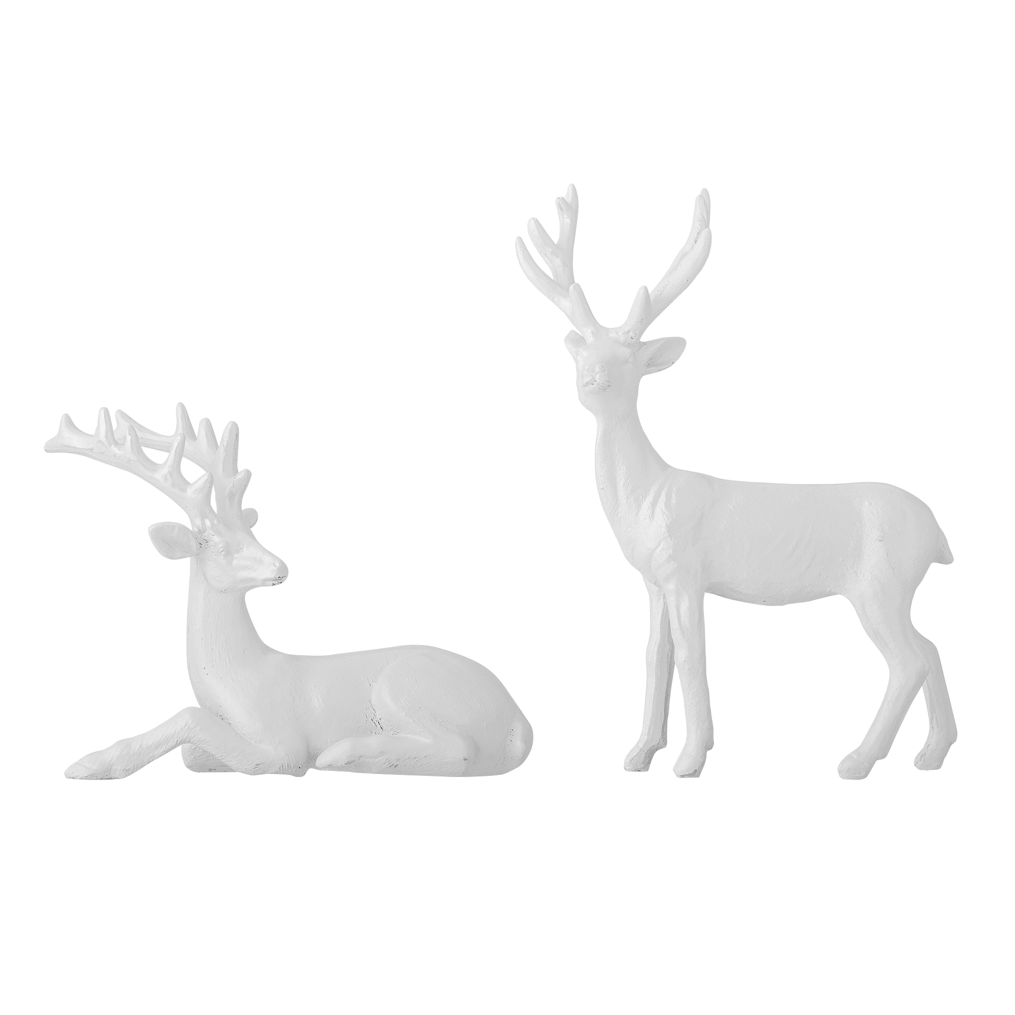 Bloomingville - Pranzer Deko, Hvid, Polyresin, L17xH22xW7,5/L18,5xH13,5xW10 cm, Set of 2