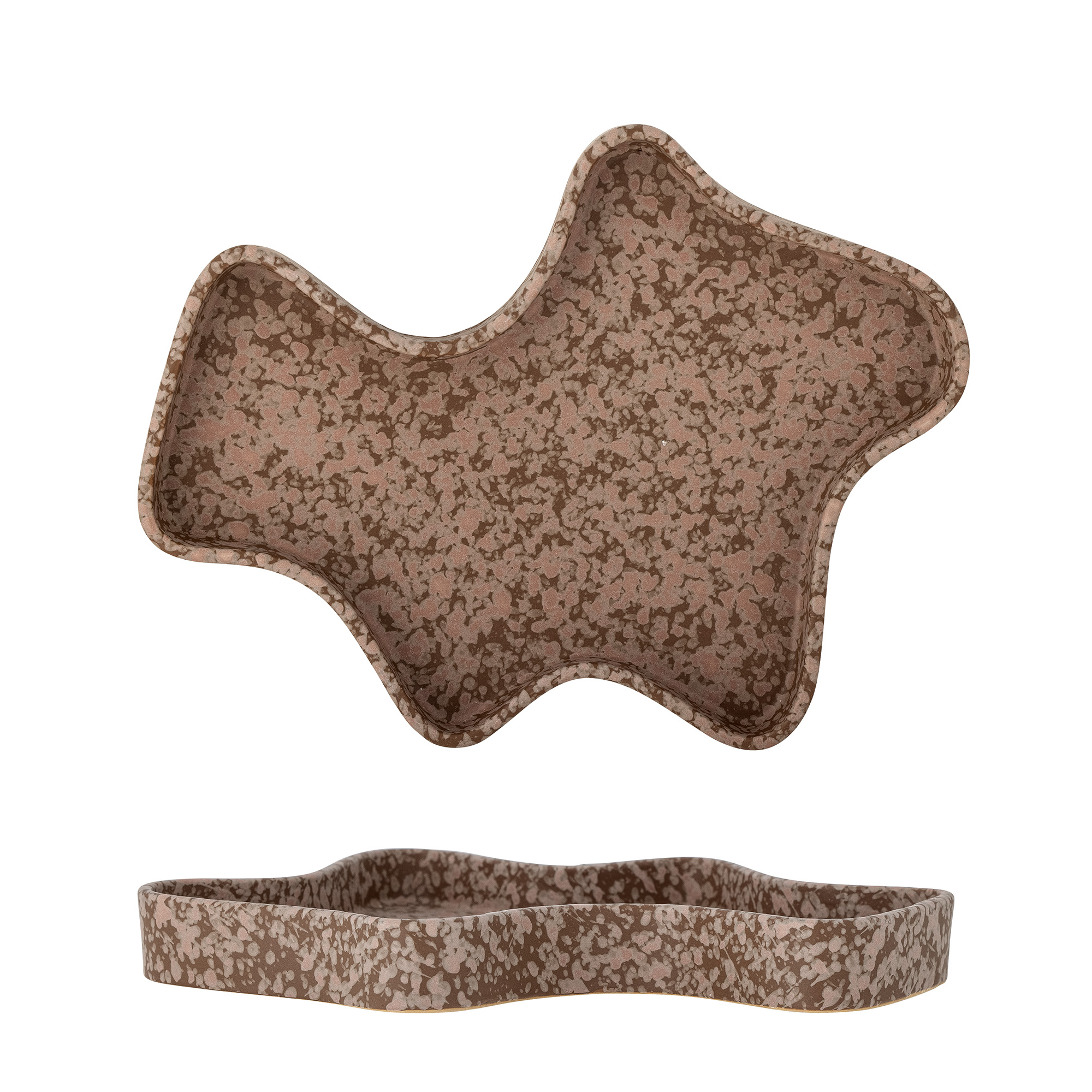 Bloomingville - Lakey Fad, Brun, Stentøj, L29xH3xW22 cm billede