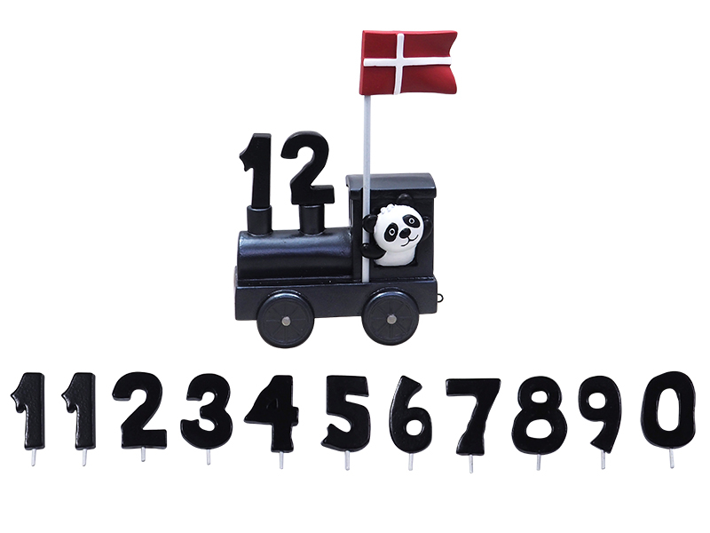 Lokomotiv til navnetog, 11 tal og flag Lokomotiv til navnetog, 11 tal og flag