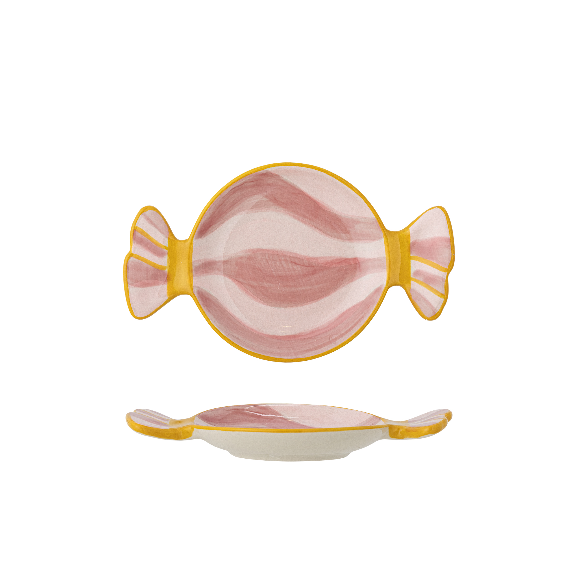 Bloomingville - Caramella Serveringsfad, Multifarvet, Stentøj, L15xH1,5xW10 cm