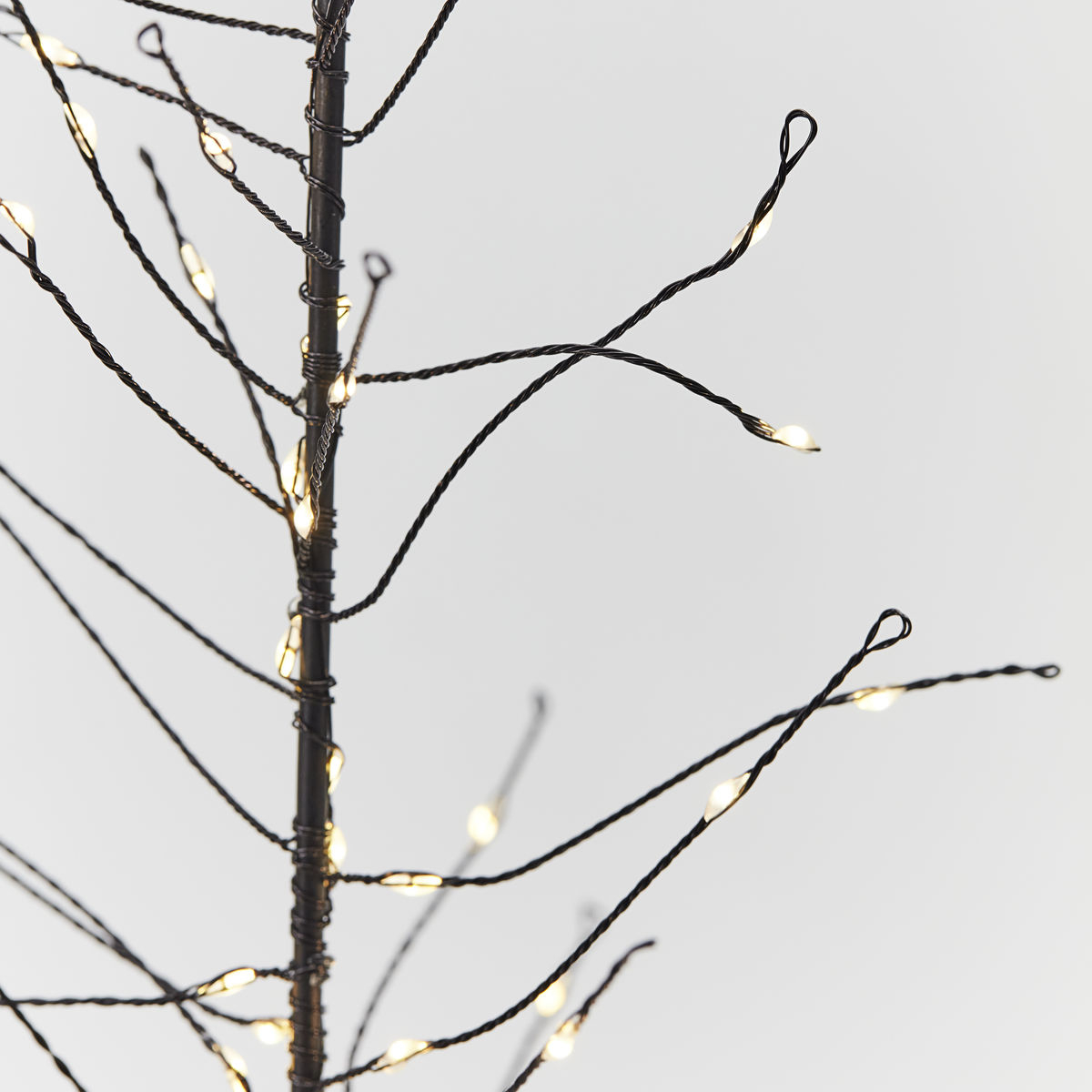 Tråd juletræ, Glow, Sort 60cm*