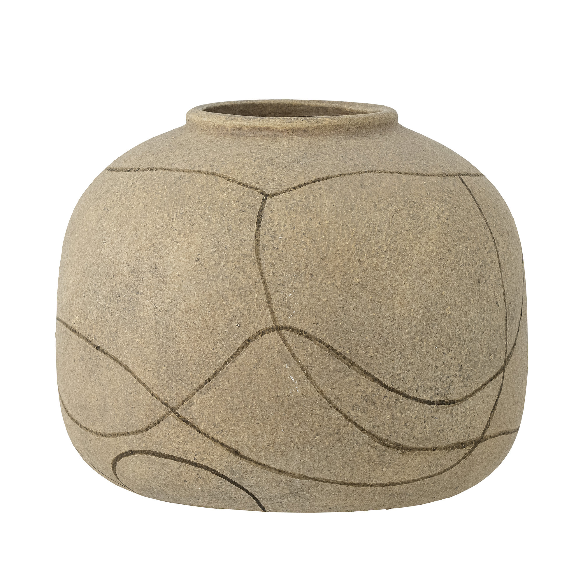 Bloomingville - Niza Deko Vase, Natur, Terrakotta, D20xH16,5 cm billede