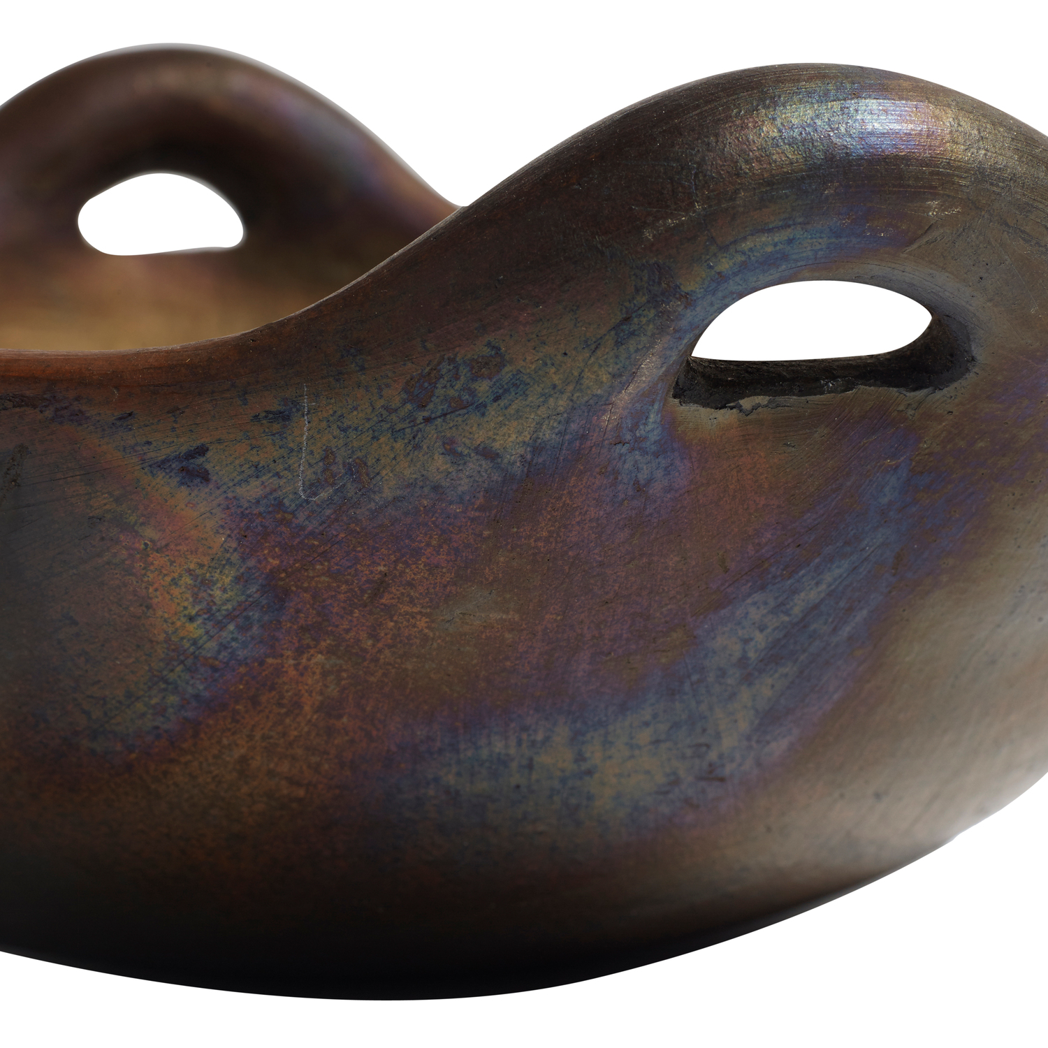 Hazel Skål m. Håndtag L - Brun/Sort, Ø24xH9 cm - Terrakotta - Brun/Sort