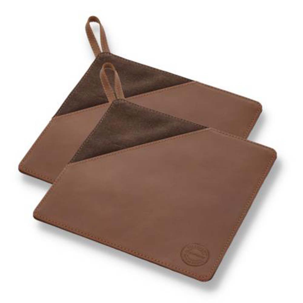 Pillivuyt Pillivuyt Gourmet grydelap 20,5x20,5 cm 2-pak Brunt læder