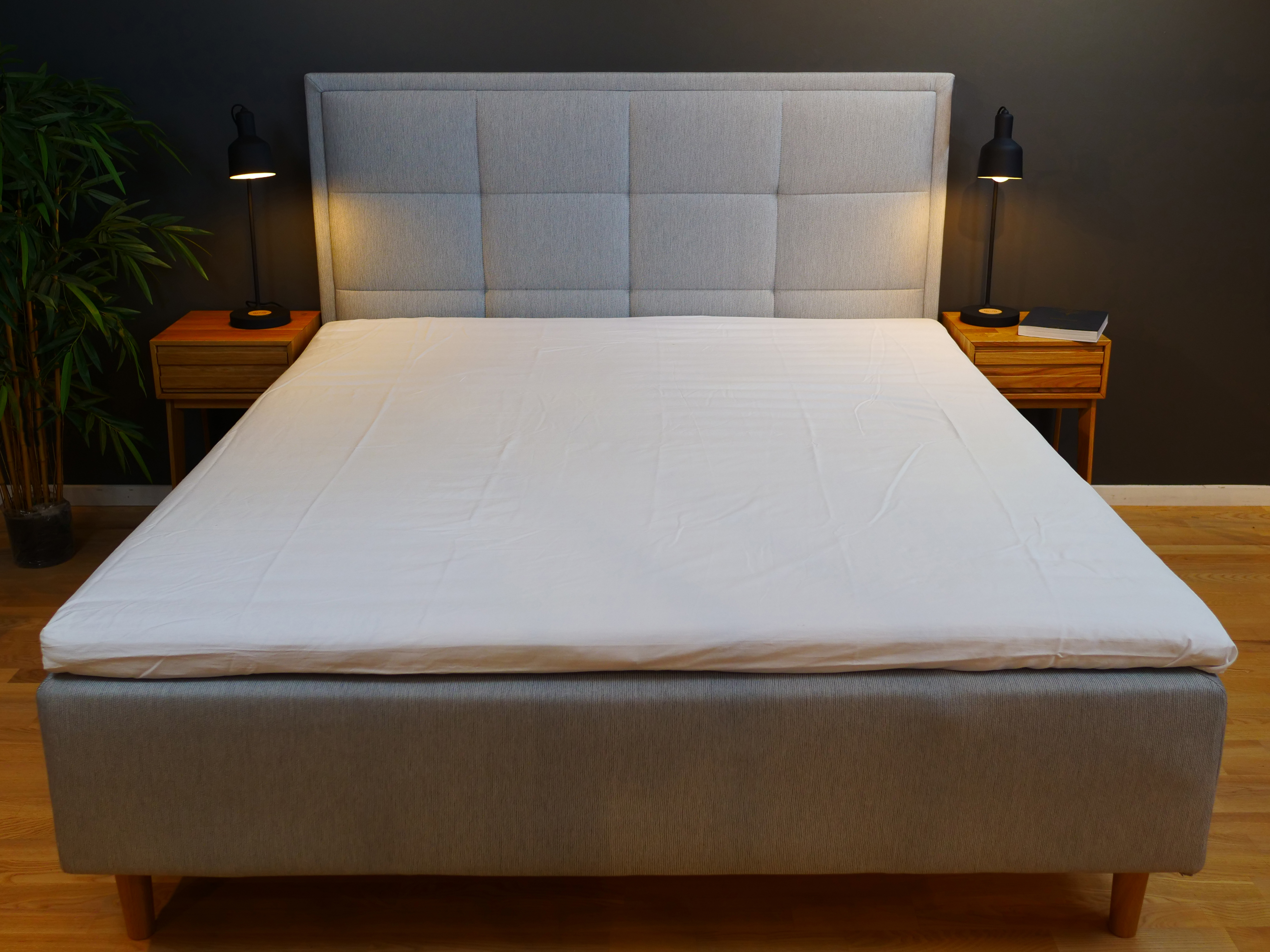 DanaLex bomuldsatin TC400 kuvertlagen hvid 90x220 cm*