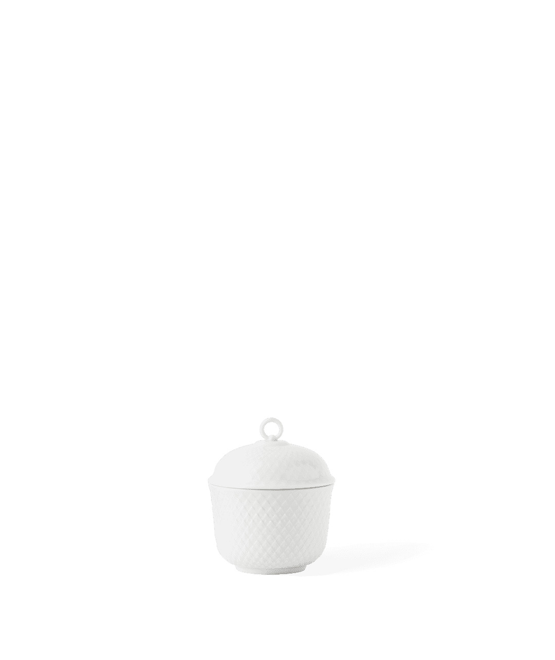 Rhombe Sukkerskål Ø8.5 cm hvid