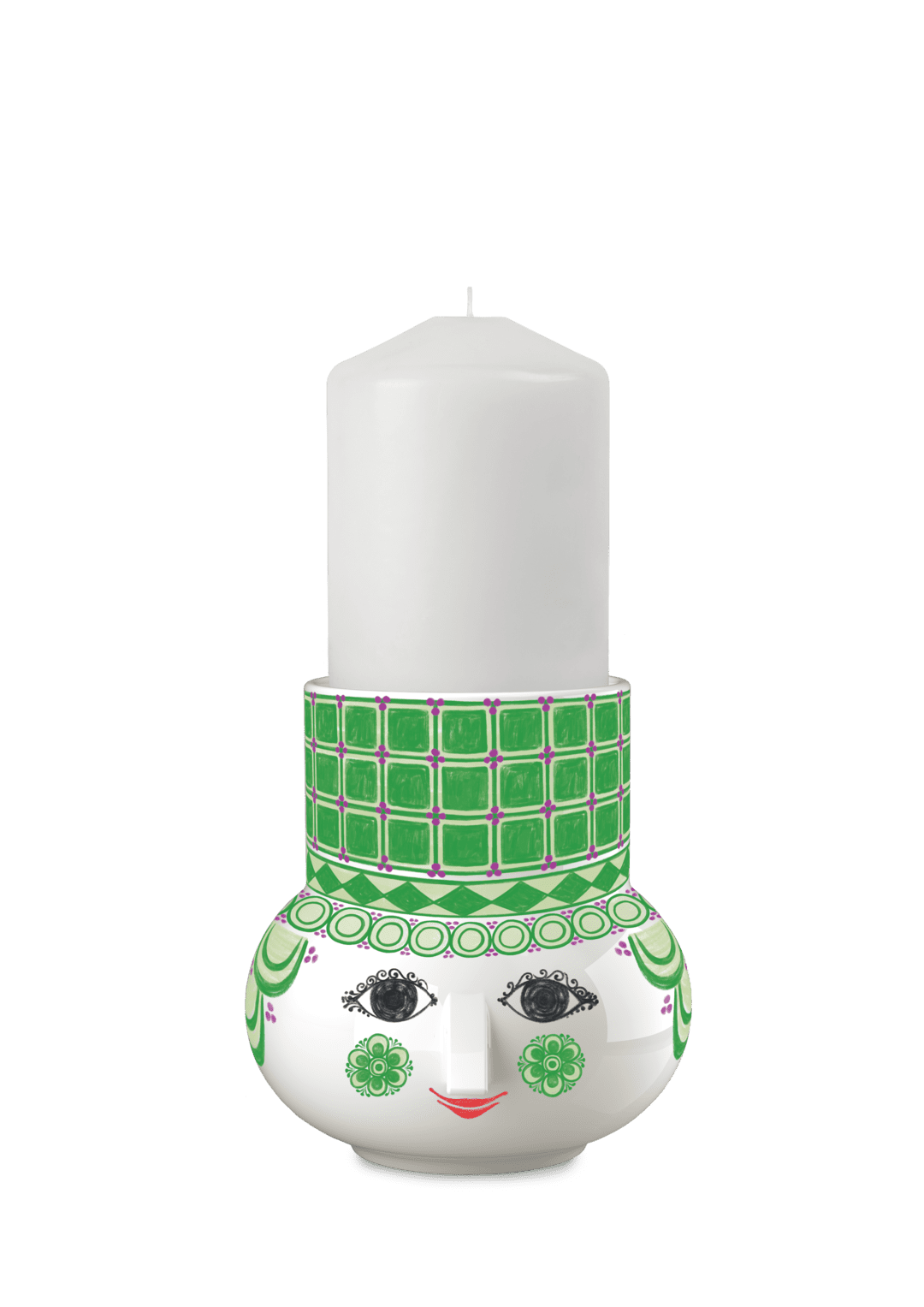 Wiinblad Olga Bloklysestage H12 grøn Wiinblad Olga Bloklysestage H12 grøn