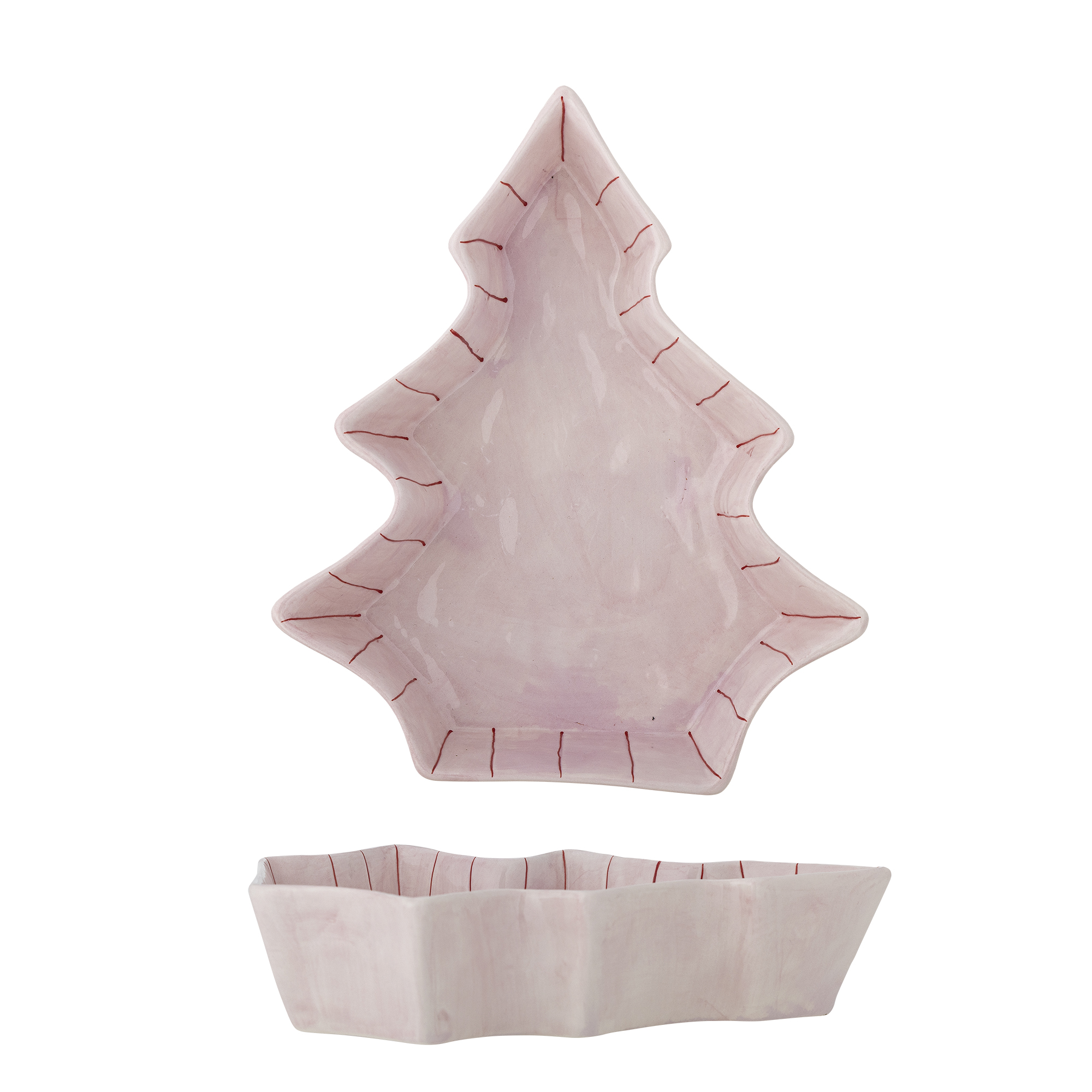 Bloomingville - Shirly Serveringsfad, Rosa, Stentøj, L25xH5,5xW21 cm