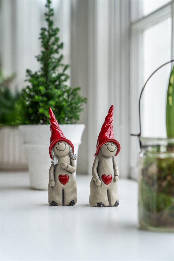 Peek-a-boo Santa boy H.14cm