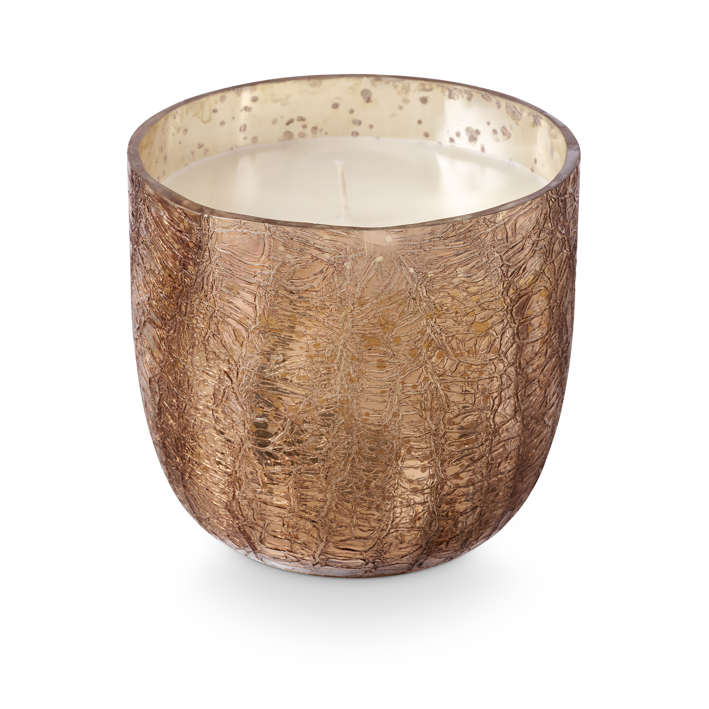 Bloomingville - Woodfire Crackle Glas Duftlys, Brun,, 610 G. - 80 Hours - D12xH11,5 cm billede