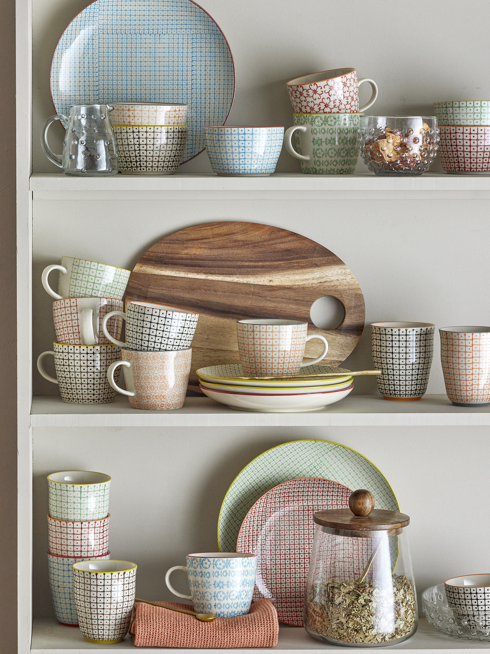 Carla Skål, Multifarvet, Stentøj, D11xH6,5 cm, Set of 6