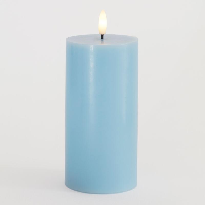 Sirius - Sille Bloklys Ø7,5x15 cm, Himmelblå billede