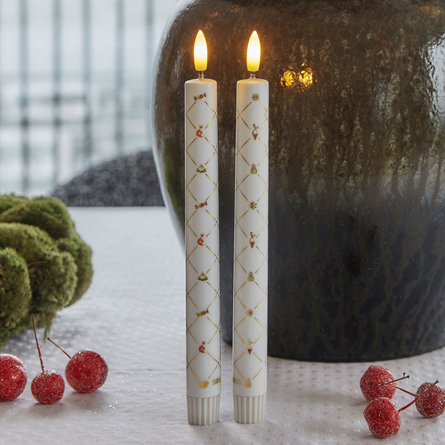 Sirius - Elvira Sille Taper 2 stk set, Ø2xH25cm