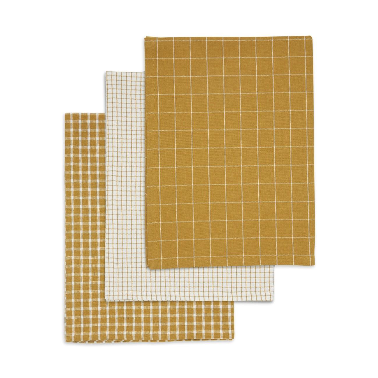 Engholm Textiles - Viskestykke 3-Pack Recycle 50X70 Cm Khaki