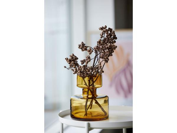 Lyngby Glas Tubular Vase 20 cm Amber