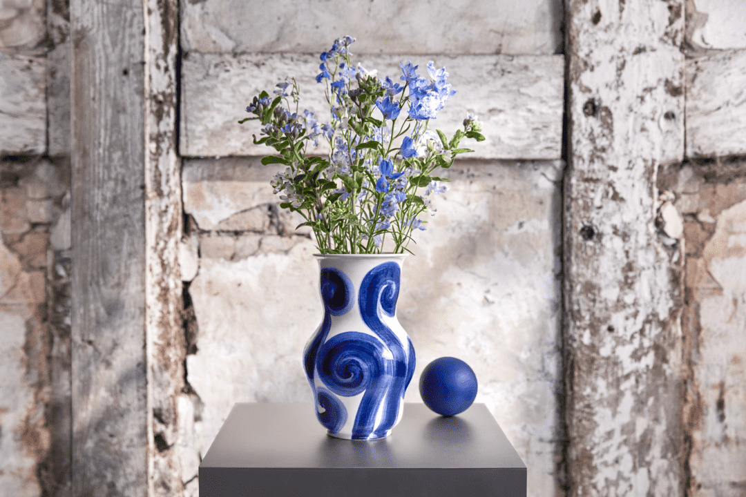 Tulle Vase H22.5 cm blå