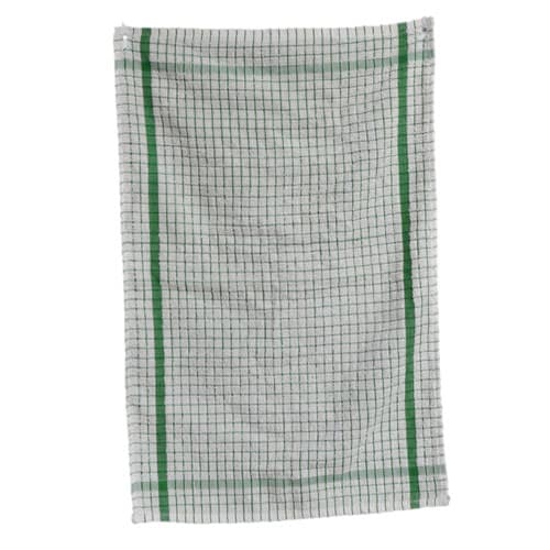 Engholm Textiles - Frotte viskestykke – Hvid bund – Grøn