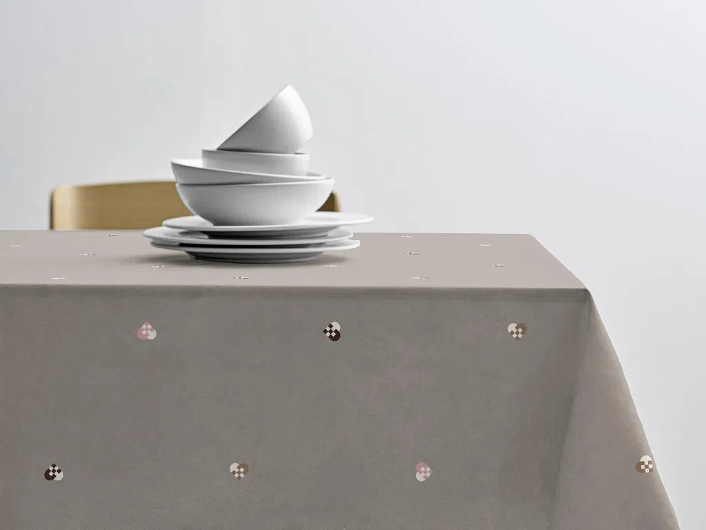 Södahl -  Christmas Hearts Embroidery Juledug Dia 180 cm Rose