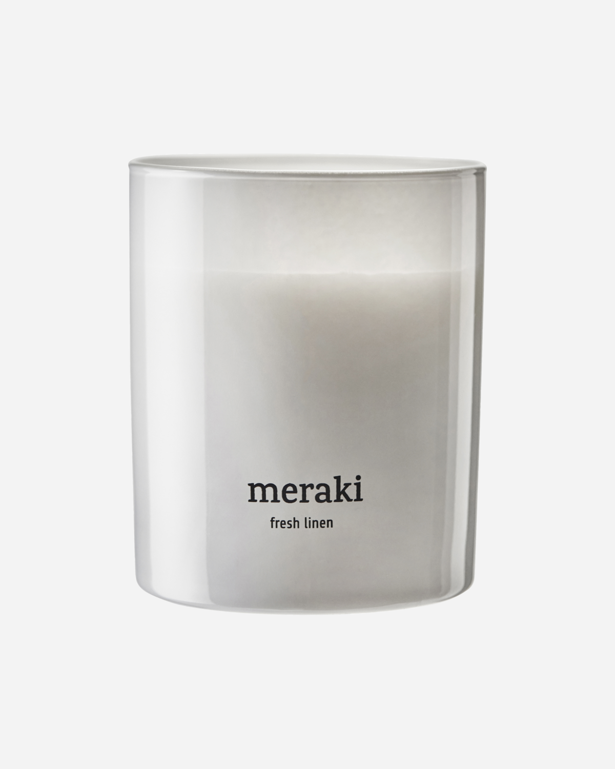 Meraki - Duftlys, Fresh linen, Hvid