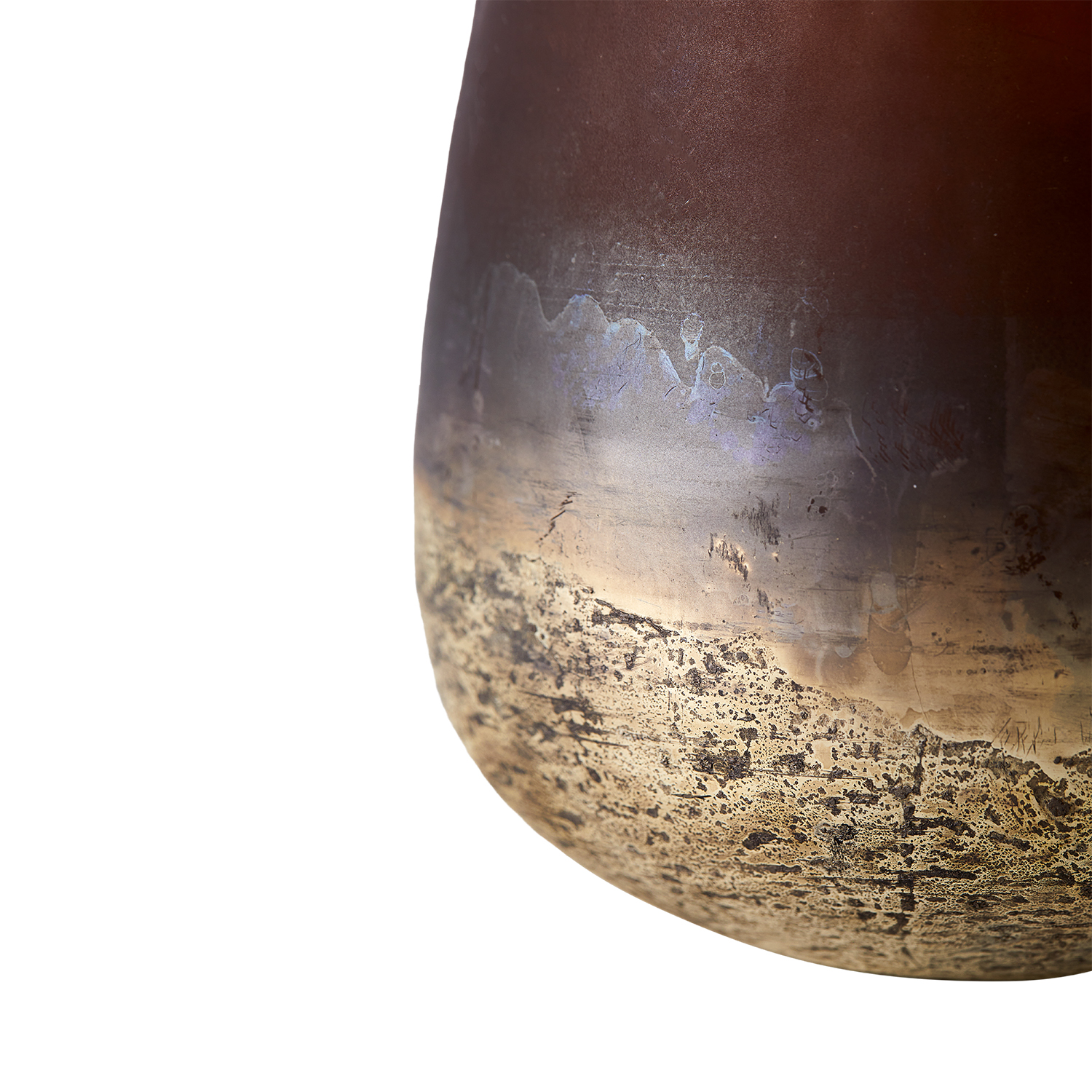 Vase Lana 15 - Brown/Gold Ø15xH15 cm