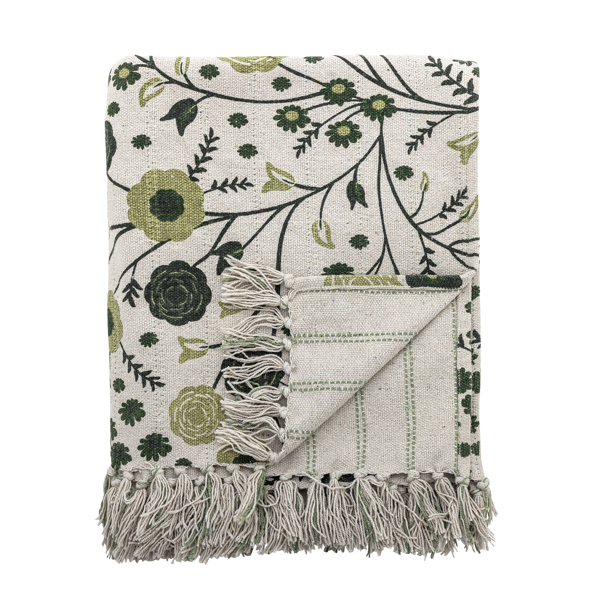 Bloomingville - Eydis Plaid, Multifarvet, Genanvendt Bomuld, L160xW130 cm