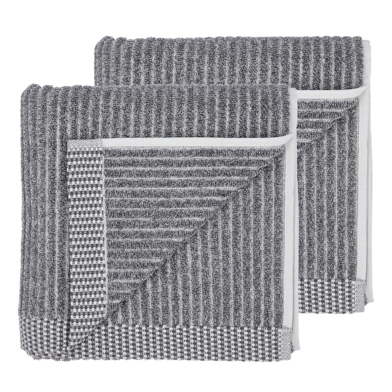 Södahl -  Organic Melange håndklæde 40x60 cm, ash, 2 stk