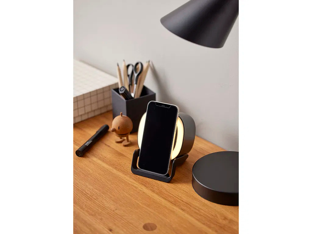 Still Højtaler med oplader og lampe, Sort