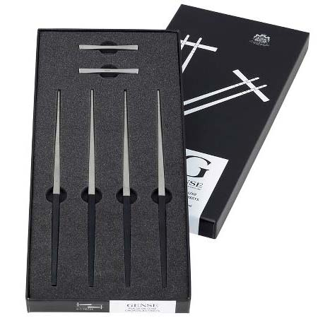 Gense - Focus de Luxe Spisepinde-sæt 23 cm 6 dele Sort/Mat stål billede